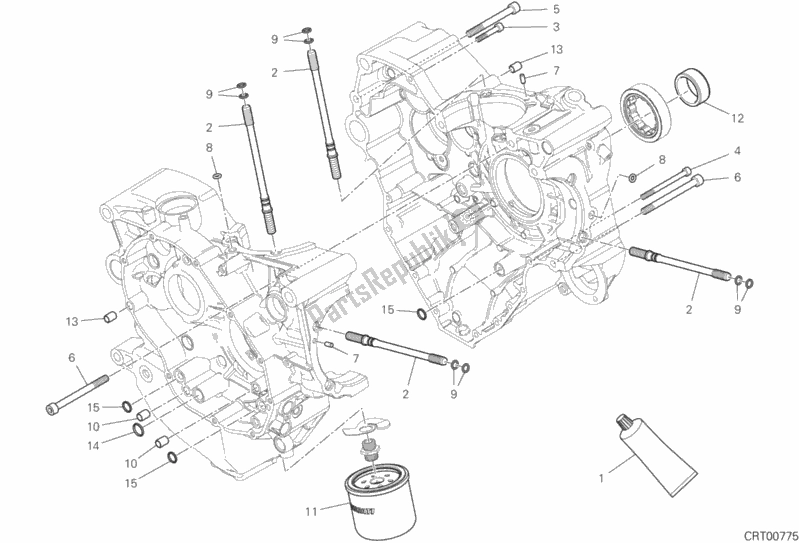 Todas las partes para 10a - Par De Semicárter de Ducati Multistrada 1260 S ABS USA 2019